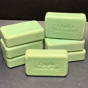 Vintage Beauty Soap “Quality French Soap” Green Bars 3” Lot Of 7 Unused.